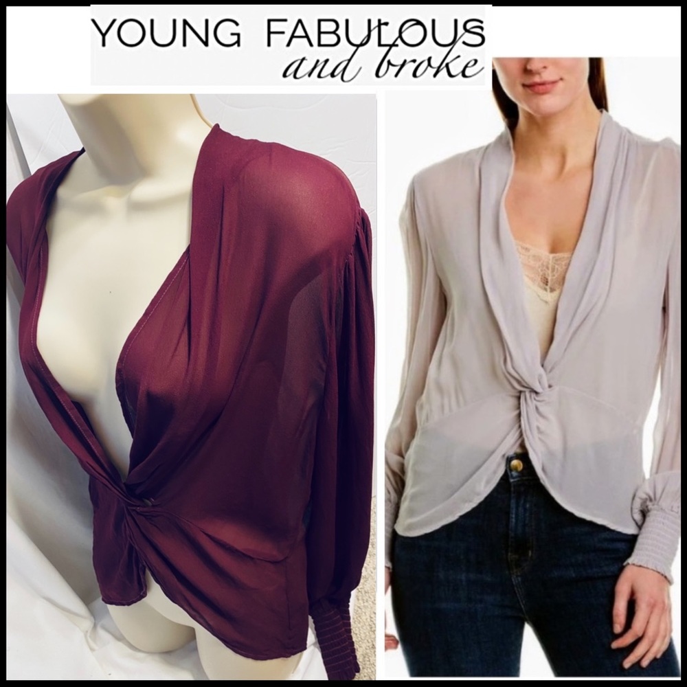 NWT YOUNG FABULOUS &BROKE On The Road Haty CHIFFON TOP